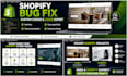 do shopify custom coding, bug fix, and liquid customization
