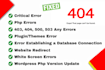 fix wordpress error, critical error, PHP issue and wordpress issues