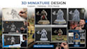 design 3d miniature model, miniature figure, war game model, tabletop mini model