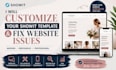 customize showit template, update showit website and fix issues