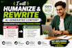 rewrite ai content into human written SEO content
