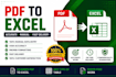 convert scanned PDF to excel spreadsheet manually