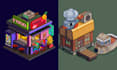 design isometric pixel art tileset pixel tilemap rpg game pixel background asset