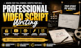 do video script writing for movie script, youtube screenwriting film script