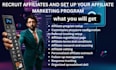 recruit affiliates and set up your affiliate marketing program