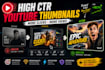 design youtube thumbnail high CTR video thumbnail