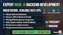 develop a secure node js rest API and express backend server