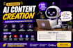 create ai generated social media content, captions, and scripts