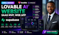 design a lovable ai website, saas mvp, web app with supabase