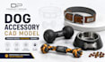 create pet toy mockups, dog accessory cad models