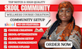 create wellness and fitness course content and skool community setup