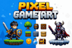 create pixel game art pixel animations pixel art character pixel art background