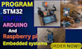 program stm32, esp32, arduino, and raspberry pi embedded systems