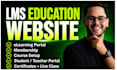 build lms website, online course website, elearning website with learndash