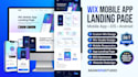 design wix mobile app landing page for saas startup app launch