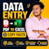 do data entry, copy paste, PDF to excel and excel data entry