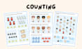 design custom preschool and kindergarten activity worksheets