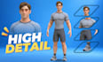 design stylized 3d character models with rigging for unity, unreal engine, games