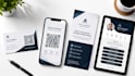 create qr code, host PDF free 3 months, and design vcard