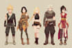 design anime character , cyberpunk character