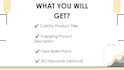 write simple and engaging product descriptions in english