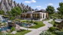 design a modern and realistic landscape for your house, villa, garden, or commer