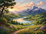 draw a natural landscape and background illustration