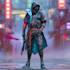 cyberpunk hacker character art