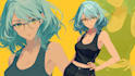 anime character an illustration and anime character