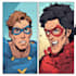 illustrate superhero comic book art from your script