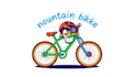 create modern mountain bike logo with express delivery