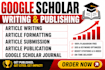 write and publish articles in google scholar indexed journals