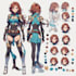 create character designs and turnaround sheet