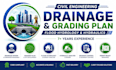 do civil engineering drainage, grading plan drawing, flood hydrology, hydraulics