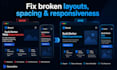 fix react, CSS, javascript bugs and mobile layout issues