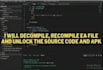 decompile ea files, forex bot ea, unlock the source code, recompile eas, apk