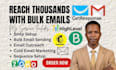 send cold email outreach bulk email marketing campaign b2b targeted bulk sms