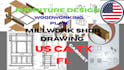 create furniture design, woodworking plan, cabinet, millwork shop drawing
