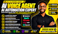 build ai voice agent, ai receptionist, ai calling agent using retell,  and n8n