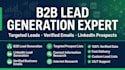 do b2b lead generation and find valid emails from linkedin