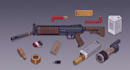 do custom creative concept art of weapon illustration