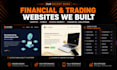 build a financial and crypto trading website