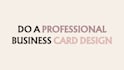do a professional business card design