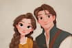 create a custom disney couple illustration
