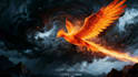 create a bird phoenix intro animation with your logo, reveal