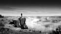 draw a digital black and white portrait from your image