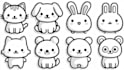 draw cute, bold and easy coloring pages