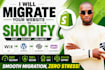 migrate wix to shopify, wordpress migration, squarespace, woocommerce to shopify