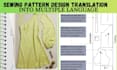 translate sewing pattern, pattern making into your language accurately