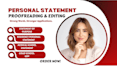 edit medical school, residency application or fellowship personal statement